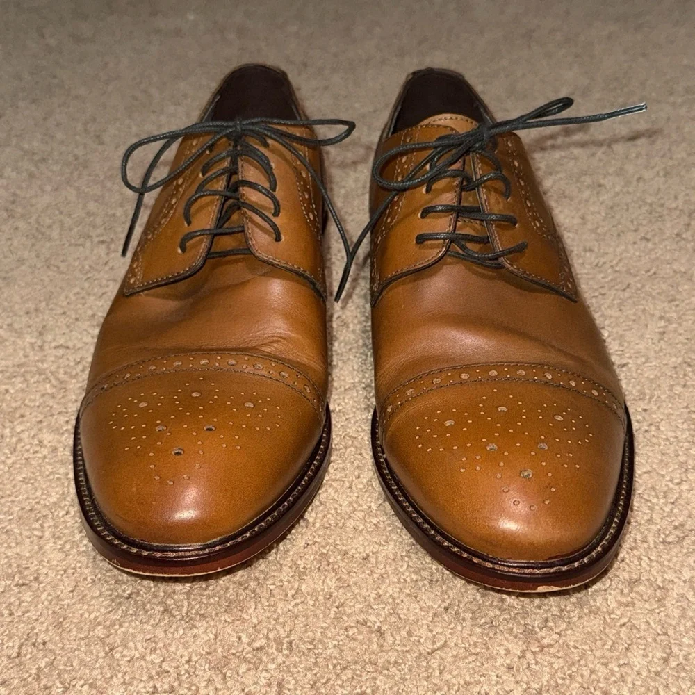 Joseph Abbound Leather Wingtip Oxford Dress Shoes